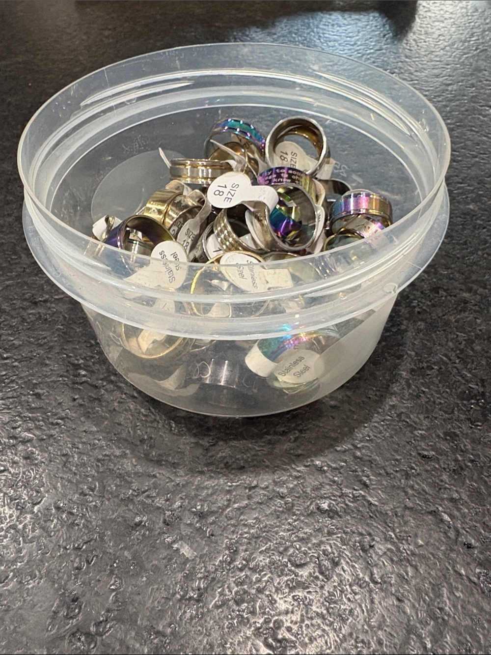 Mixed Metal Stainless Steel Rings - Assorted Sizes